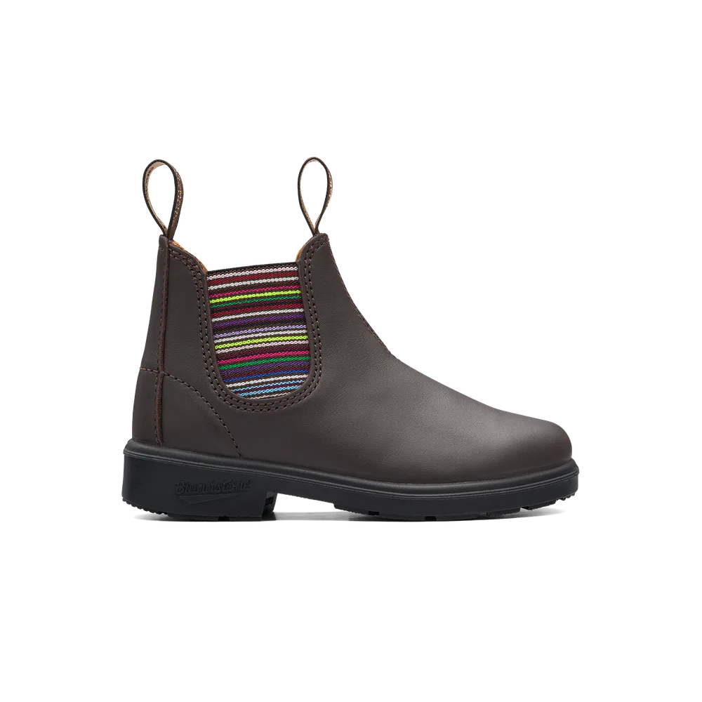 Blundstone 1413, Kids - Brown Striped Elastic, side profile